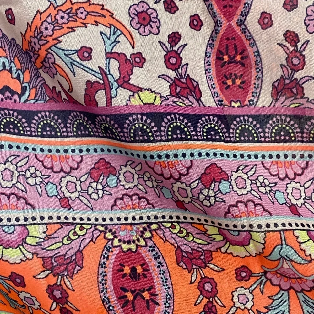 Aldo Colorful Bohemian Scarf with Tassels